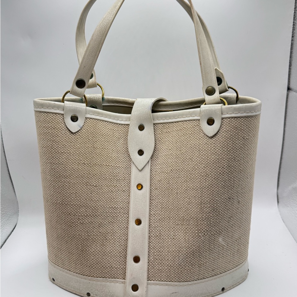 Vintage Enid Collin’s style Handbag Jeweled Garden Purse  Bucket Bag Floral - Picture 11 of 16